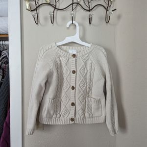 Hanna Andersson Cream Cable Sweater Size 5 (110)